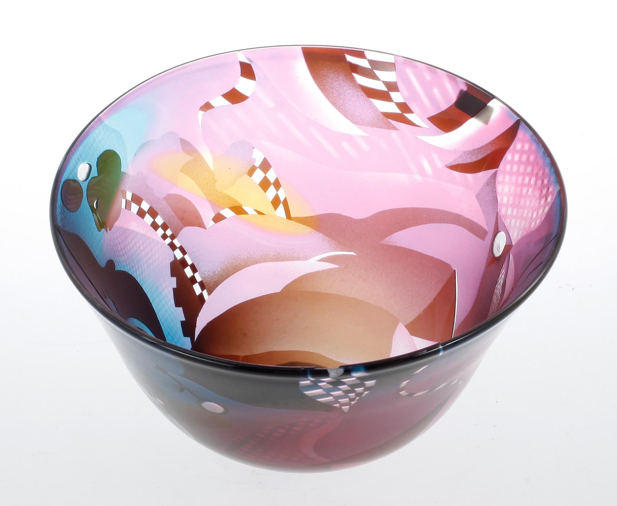 SKÅL, glas, Bertil Vallien, Kosta Boda, 1988 Unik.