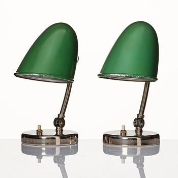 Erik Tidstrand, a pair of table lamps, model "29116", Nordiska Kompaniet, 1930s.