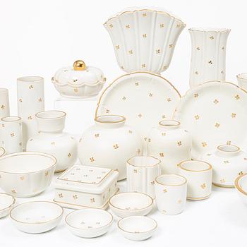 Wilhelm Kåge, a 53-piece ceramics collection 'Carrara', Gustavsberg.