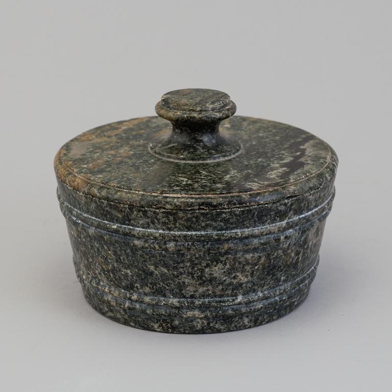 A swedish marble butter box, 19th century.