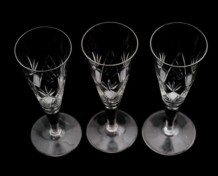 CHAMPAGNESTRUTAR, 10 st, glas, 1900-talets första hälft.