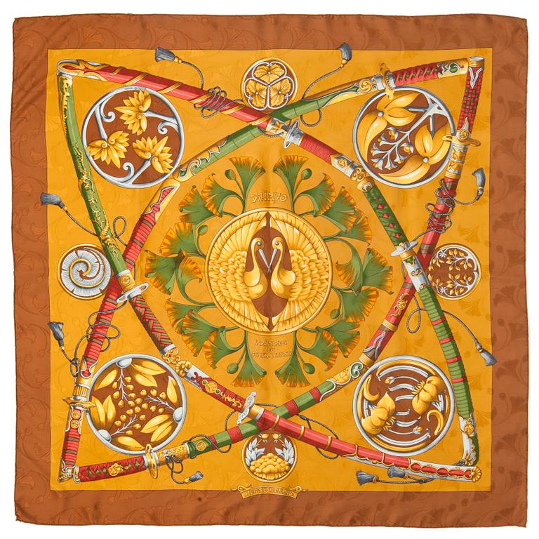 HERMÈS, a silk jacquard scarf, "Daimyo Princess du Soleil Levant".