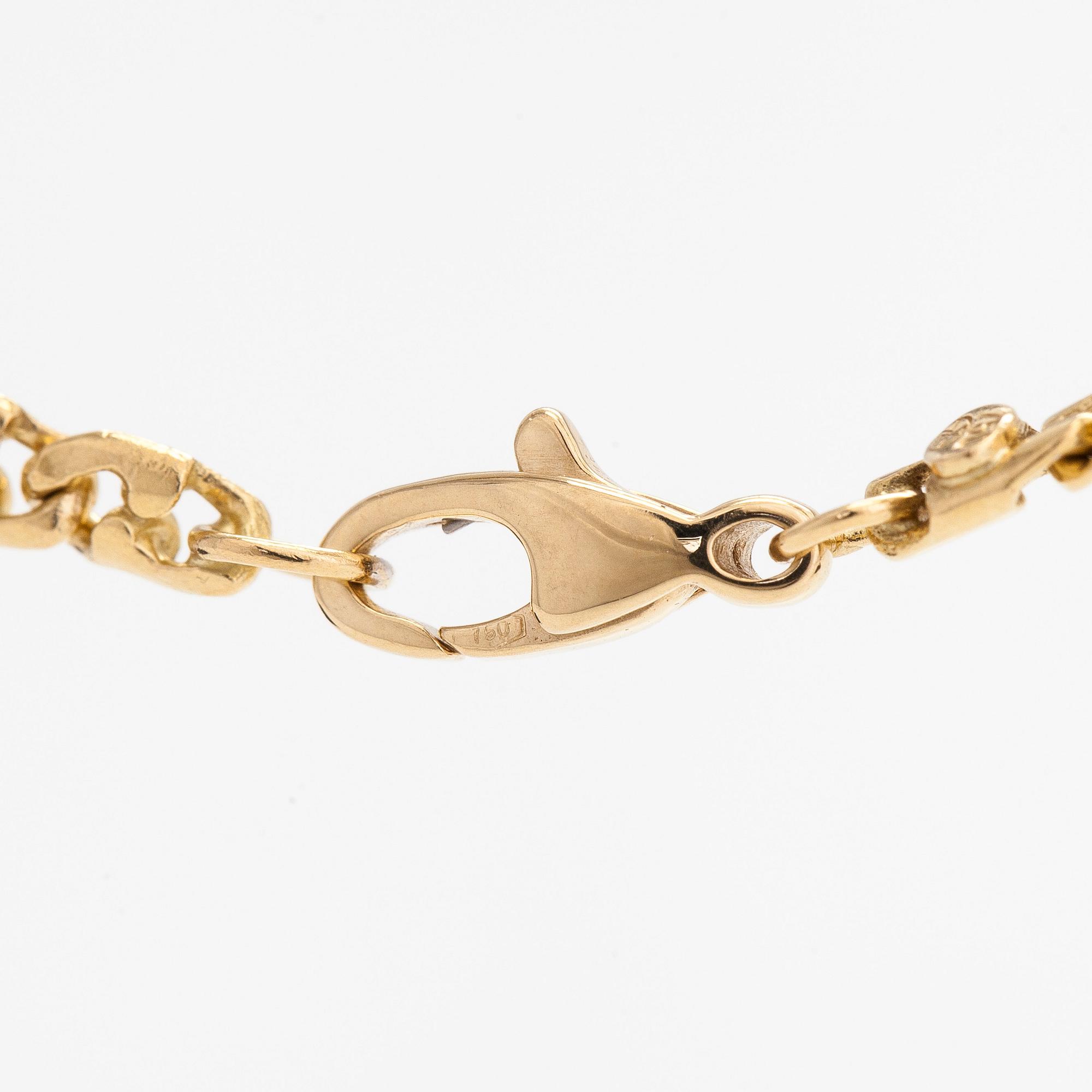 Halsband, 18K guld/vitguld.