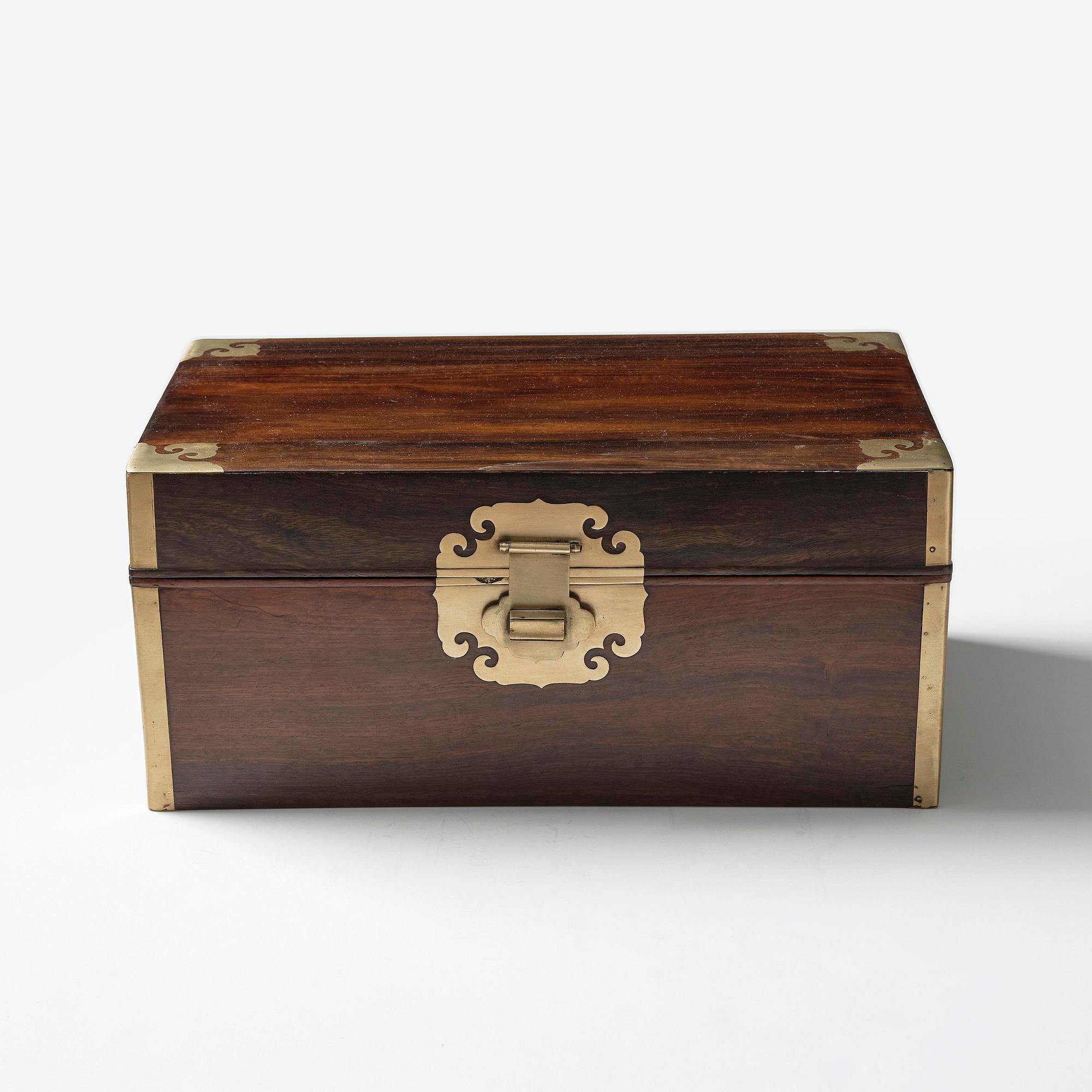 A Zitan document box, Qing dynasty, 17/18th century.