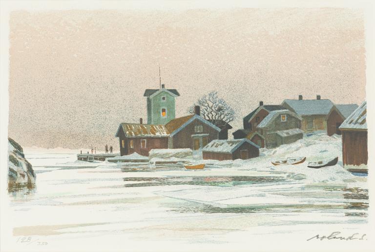 Roland Svensson, "Vinter Sandhamnshålet".