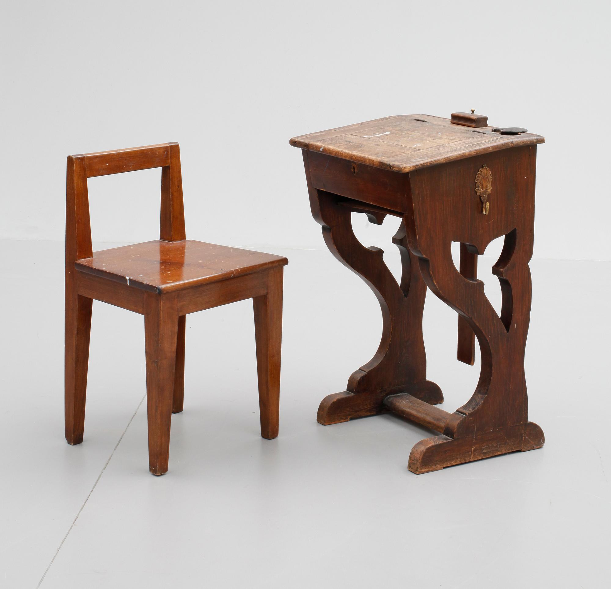 SKOLBÄNK och STOL, 1800-tal.