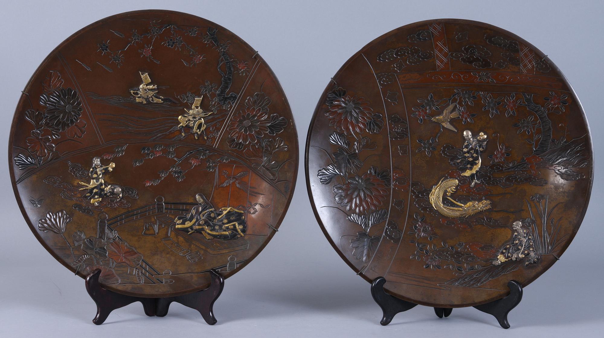 FAT, ett par, brons, Japan, 1900-tal.