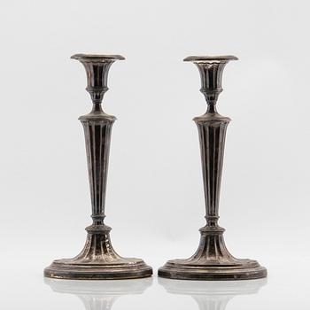 Goldsmiths & Silversmiths Co Ltd, candlesticks a pair, silver London 1901.