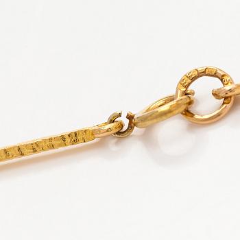 Esko Raitanen, collier, armband och örhängen, 14K guld, Helsingfors 1972.