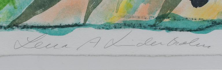 LENA LINDERHOLM, litografi, signerad och numrerad 58/190.