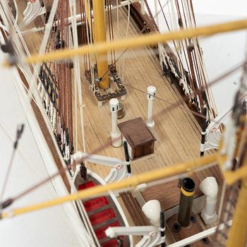 Ship model, second half of the 20th century. The training ship “Danmark”, Billing Boats.