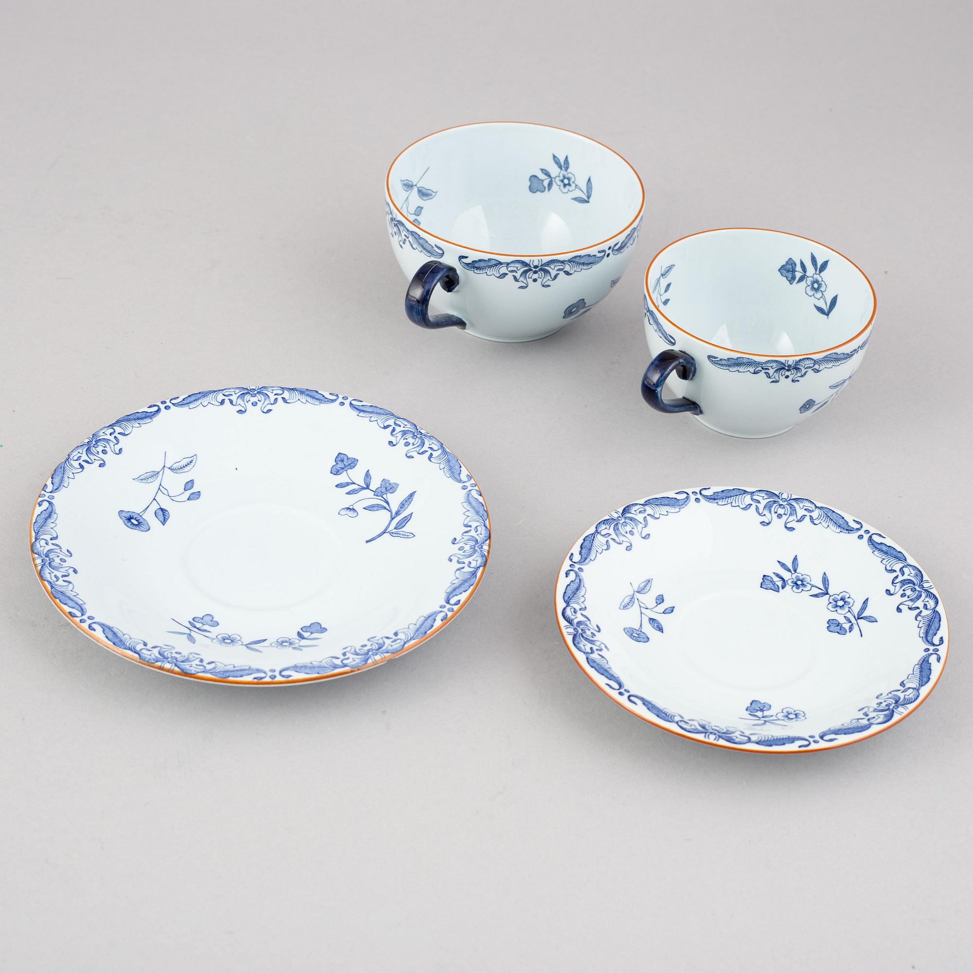 A 40 piece porcelain coffee and dinner service, 'East indies', Rörstrand, Sweden.