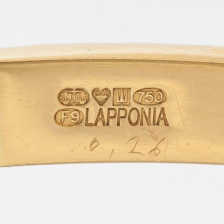 Björn Weckström, kaulakoru "Ciria", 18K kultaa ja briljanttihiotut timantit yht. n. 0.26 ct. Lapponia 2007.