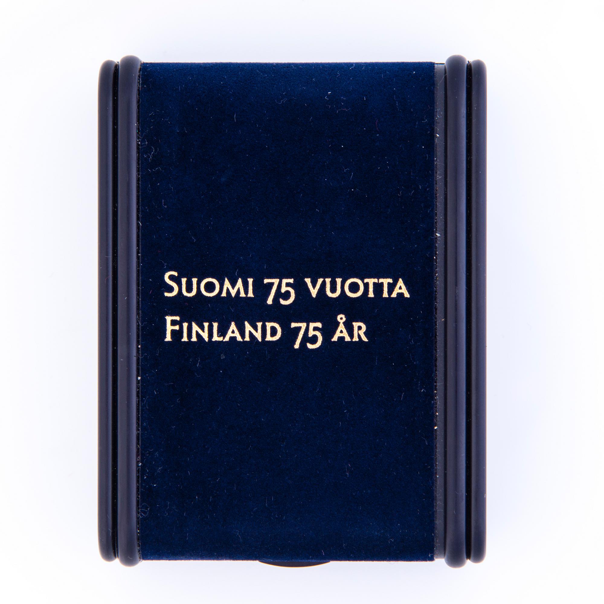 JUBILEUMSMYNT, guld (900), Finland, 1000 mk, Finland 75 år.