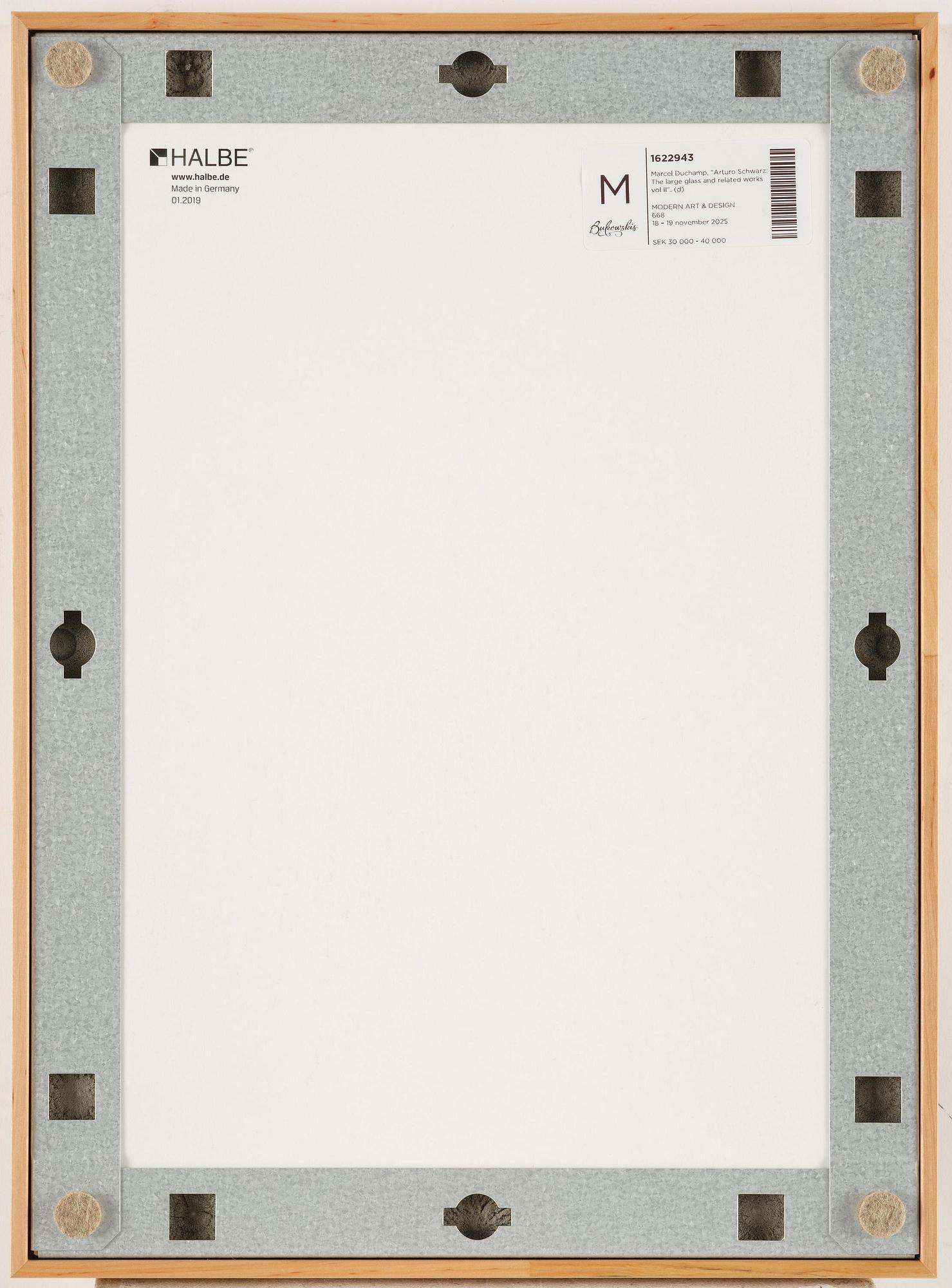 Marcel Duchamp, "Arturo Schwarz: The large glass and related works vol II".