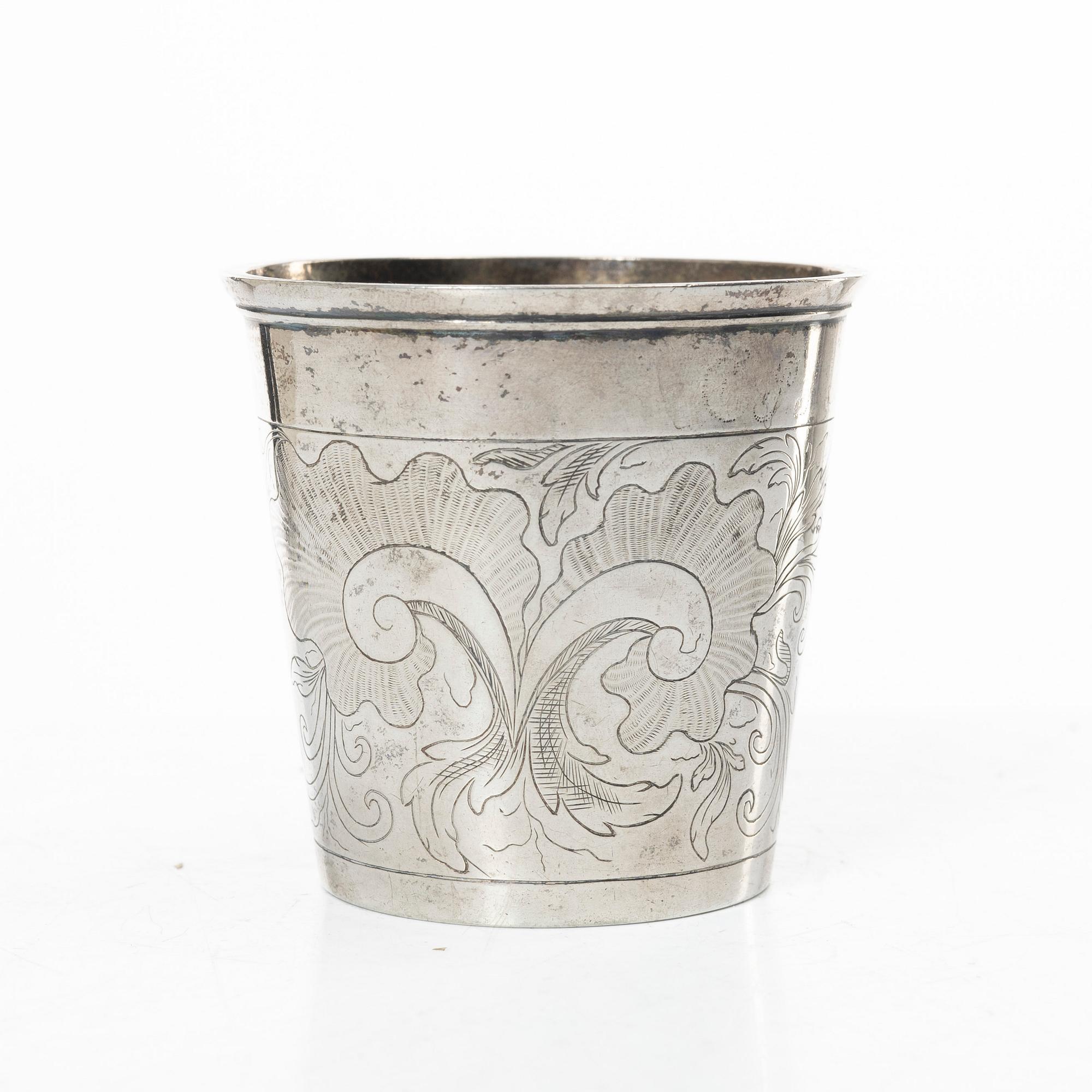 A silver beaker, Northern Europe, 18th century.