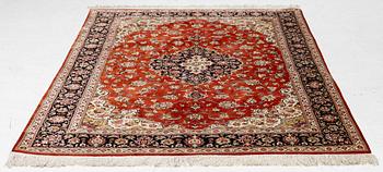 Rug, silk Ghom, approx. 200 x 140 cm.