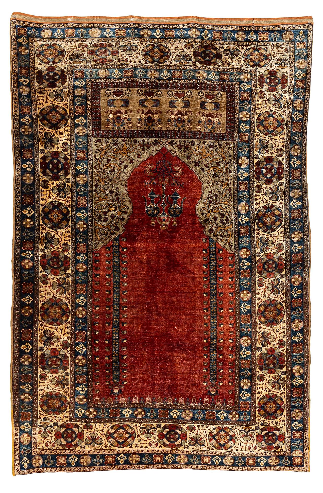 An antique Sivas prayer rug, central Anatolia, c. 189 x 125 cm.