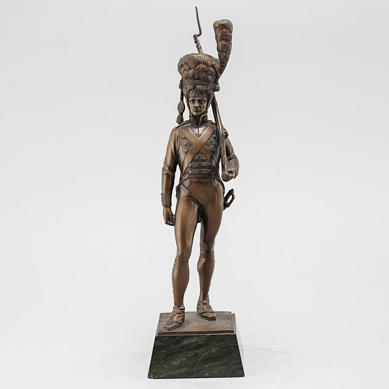 after, patinated bronze, signed.