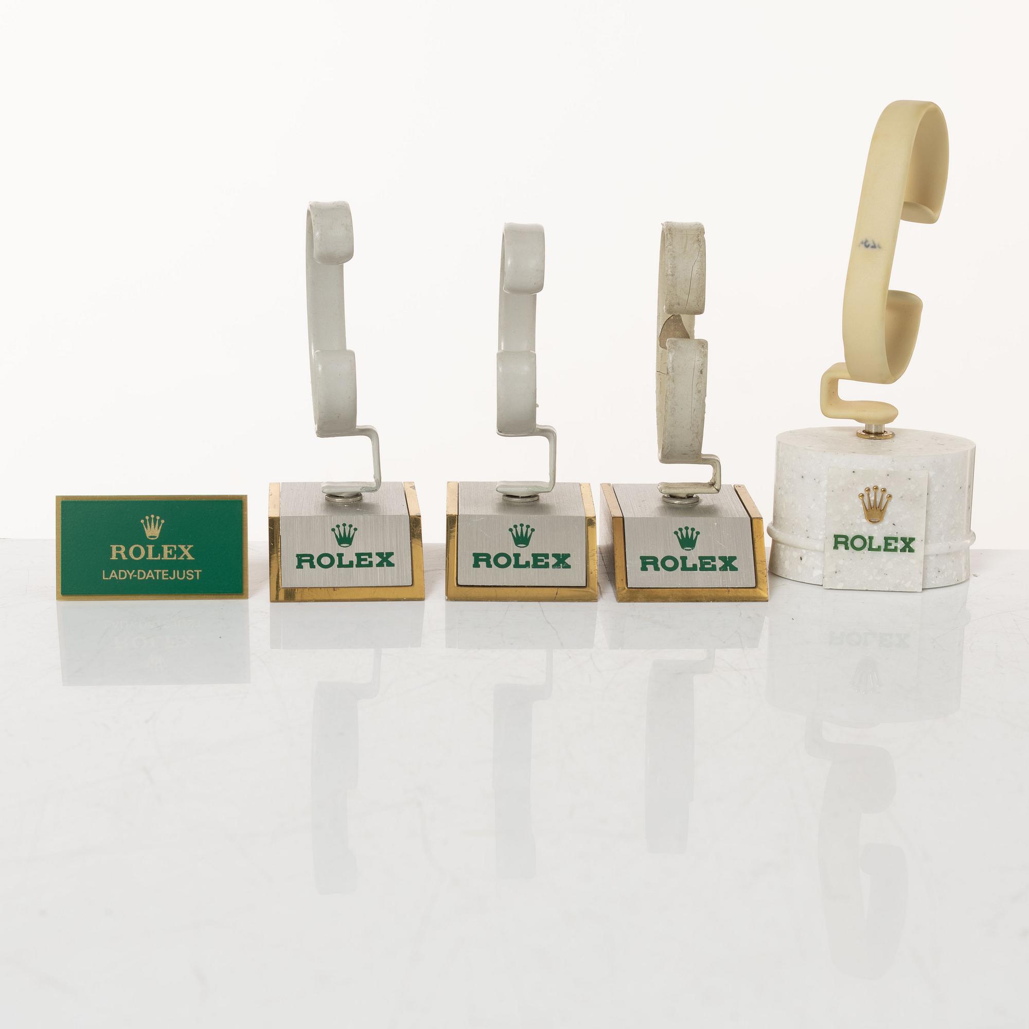 Watch stands, 4 pcs, Rolex.