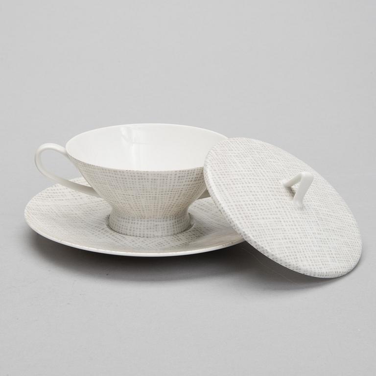 MATSERVIS, 78 delar, porslin, " Form 2000", Richard S. Latham & Raymond Loewy, Rosenthal 1900-talets mitt.