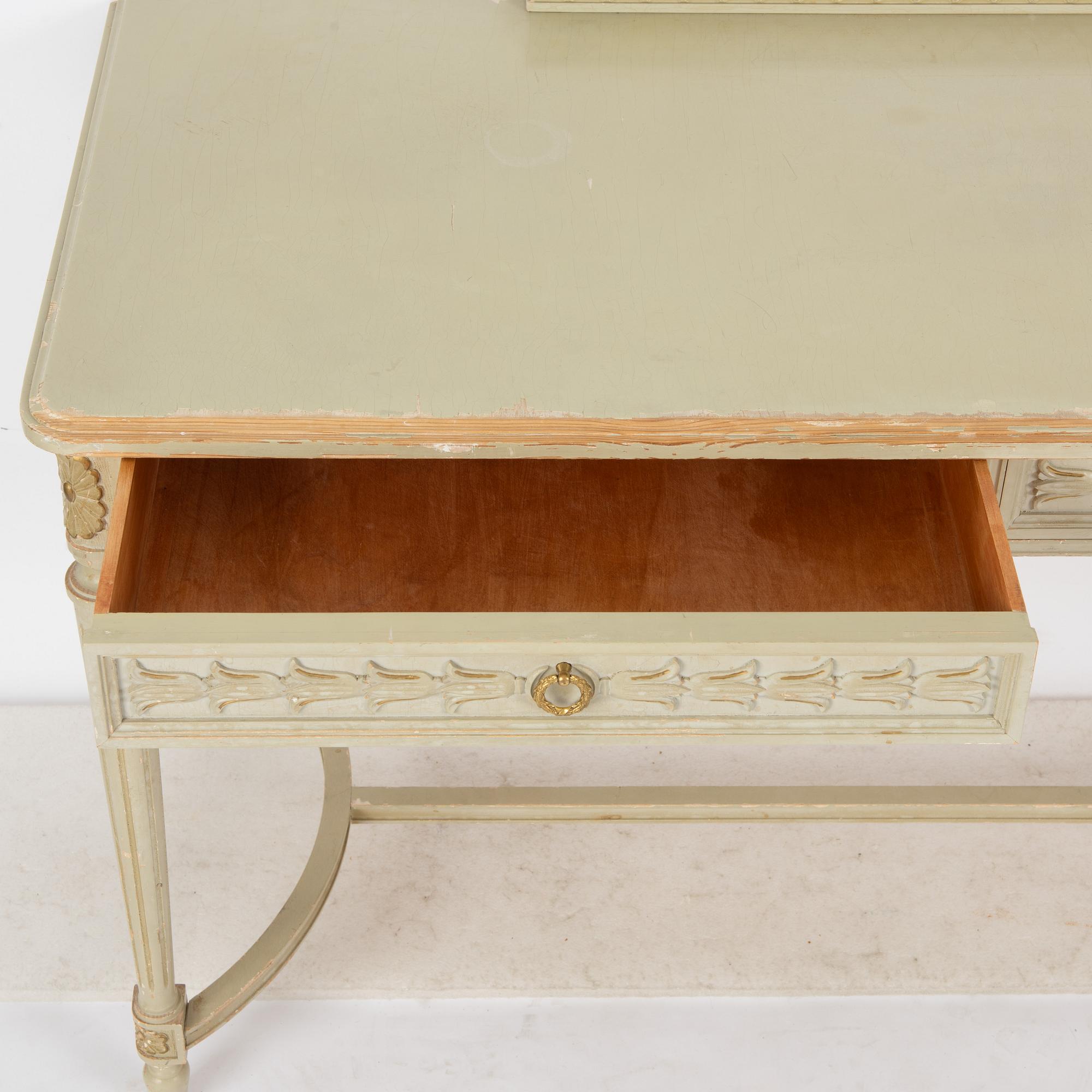 A dressing table with mirror, Gustavian style, 1920's/30s.
