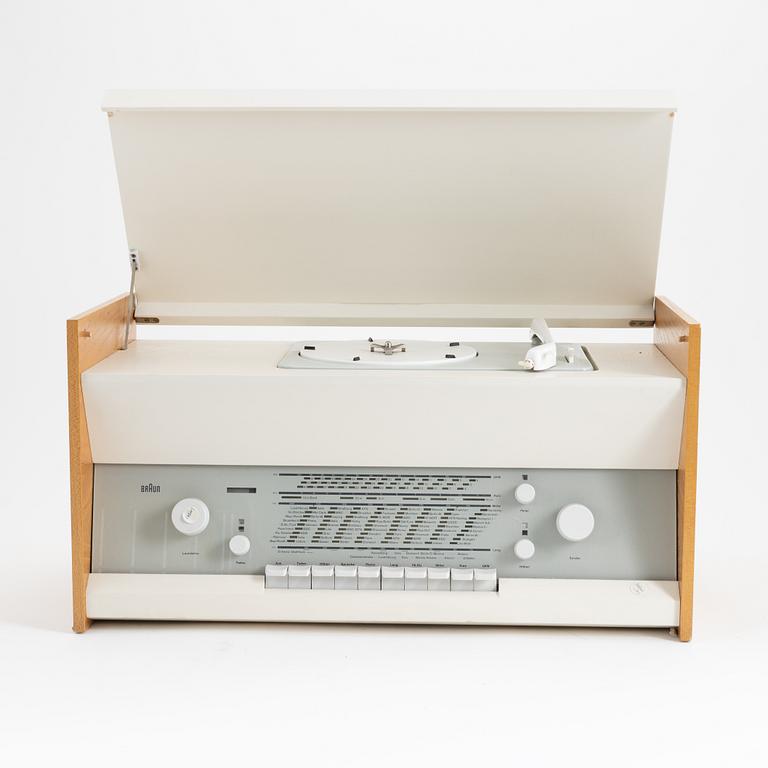 Dieter Rams, skivspelare och radio med rörförstärkare, modell "Atelier 1-81", Braun., designad 1959.