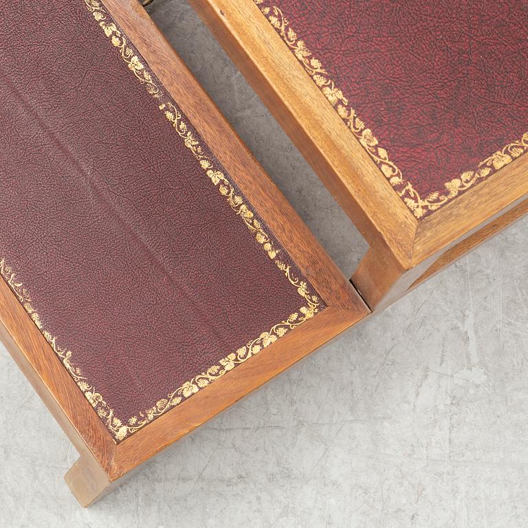 An oak armchair convertible into a library steps/stair, second half of the 20th Century.