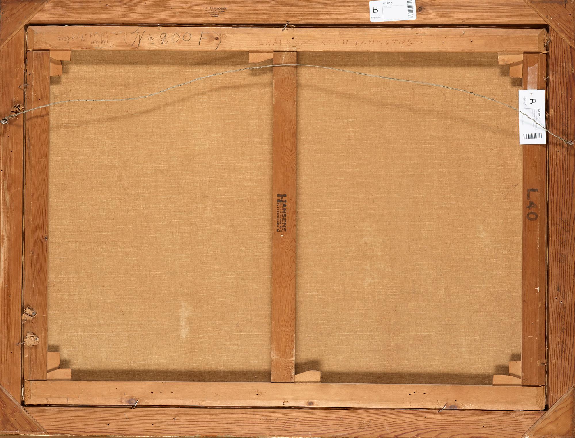 Hilding Linnqvist, HILDING LINNQVIST, oil on canvas, Signed HL. Executed in the 1930s.