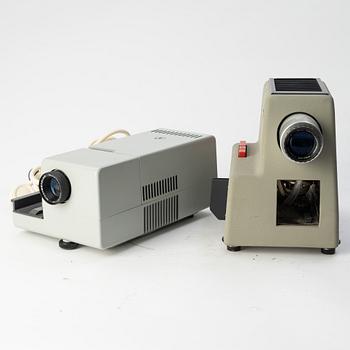 Dieter Rams, Robert Oberheim m. fl. projektorer samt blixtar, 8 delar, Braun.