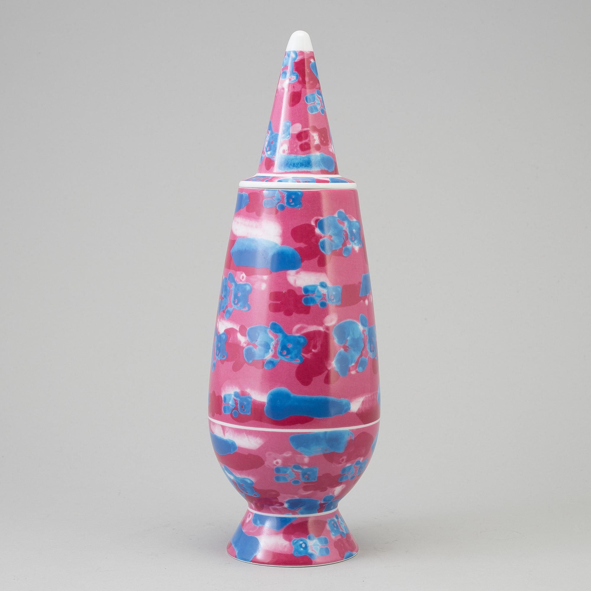 ALESSO MENDINI & ROBERT VENTURI, vase, modell "TAM80", "100% Make Up", nr 91, Alessi, 1992. Märkt 09099.