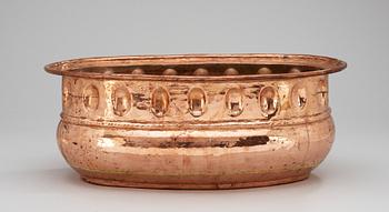 138. A baroque style copper wine cooler.