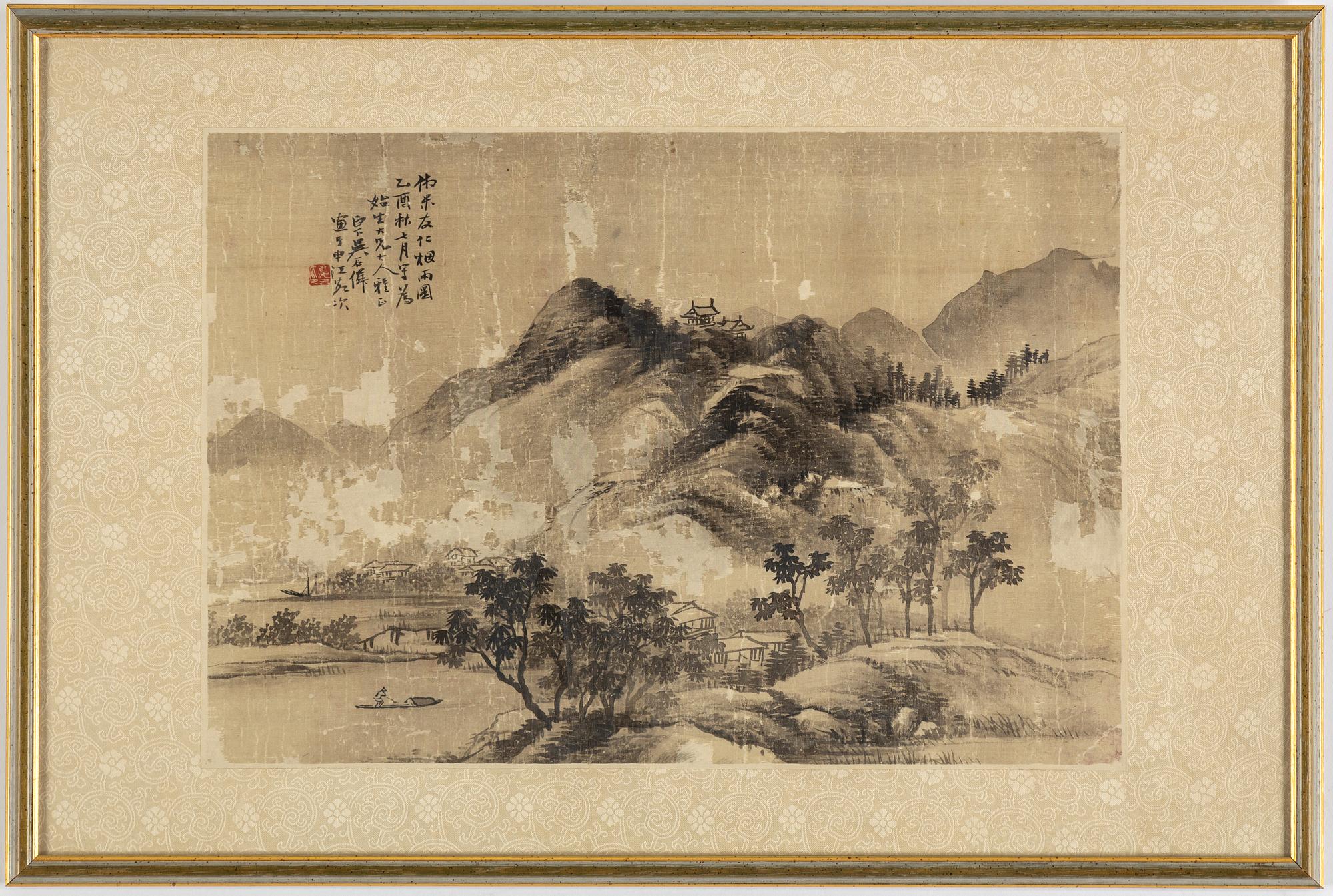 WU SHIXIAN (1845-1916), ink and colour on paper, Qing dynasty, signed and dated 1885.