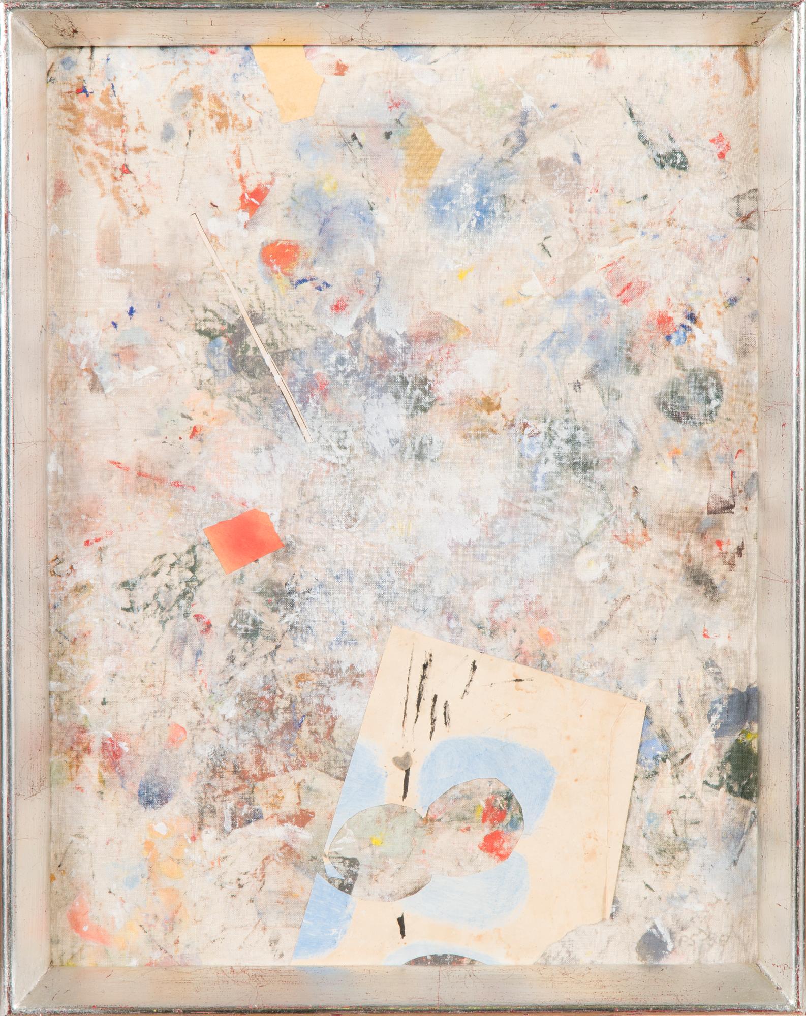 PETER SANDELIN, sekatekniikka kankaalle, signeerattu ja päivätty -86.