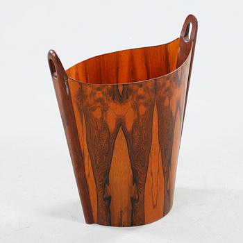 A waste paper bin, designed by Einar Barnes for P.S. Heggen, Nordfjordeid, Norway, in production from 1968.