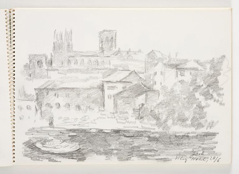 Lotte Laserstein, 3 skissblock med teckningar.