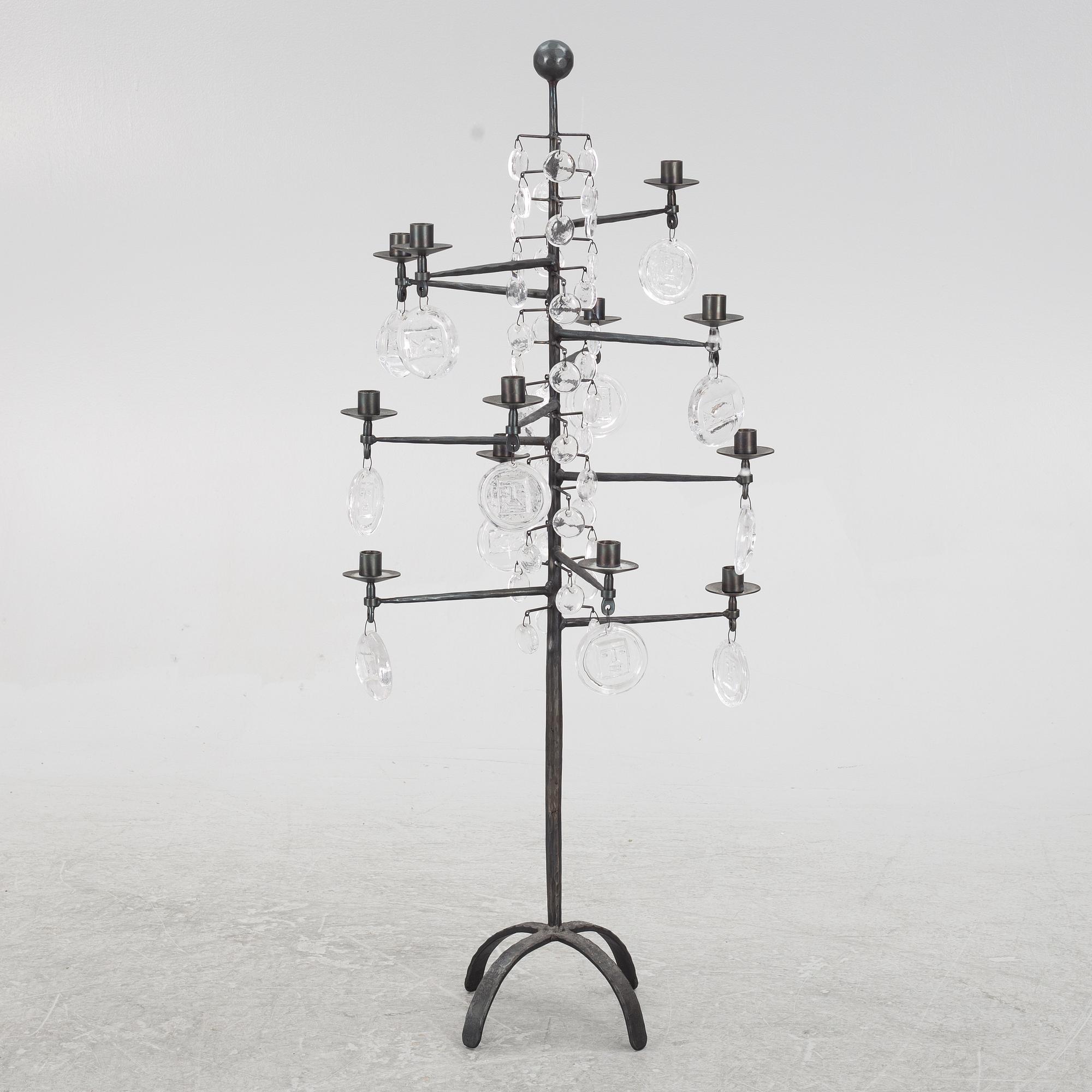 Erik Höglund, golvkandelaber, Boda Smide, 1960-70-tal.