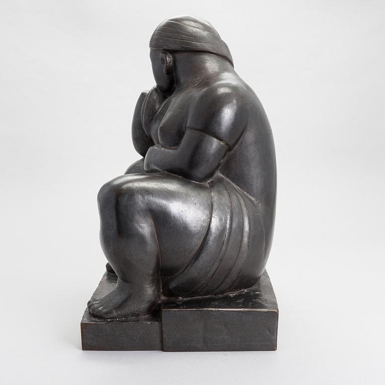 Carl Wilhelms, a bronze sculpture, signed and dated-46.