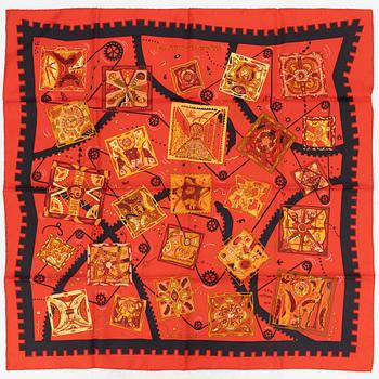 Hermès, scarf, "La Mecanique des Idees".