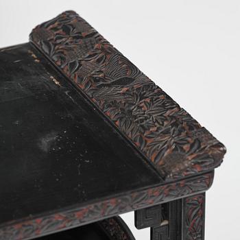 A lacquer display cabinet, late 19th century.