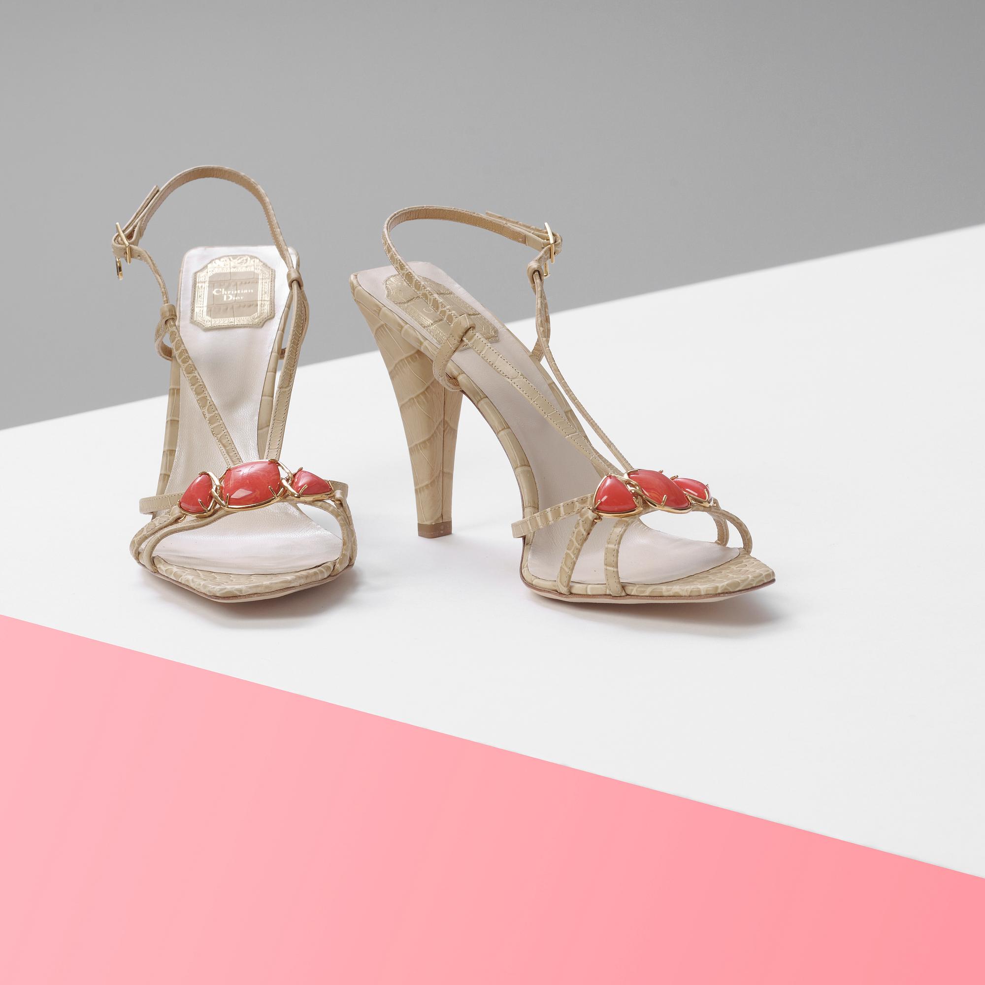 CHRISTIAN DIOR, sandaletter, "Piedra", storlek 42.