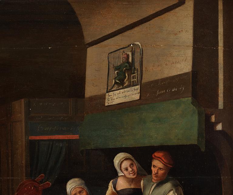 Braunschweiger Monogrammist Hans krets, Bordellscen (”Bordellszene mit Prügelei zwischen zwei Dirnen mit Blasebalg”).