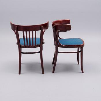 KARMSTOLAR, 2 st, J & J Kohn, Österrike, tillverkade för den ryska marknaden. 1900-talets början.