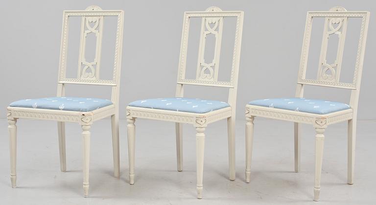 STOLAR, 6 st, gustaviansk stil, 1900-tal.