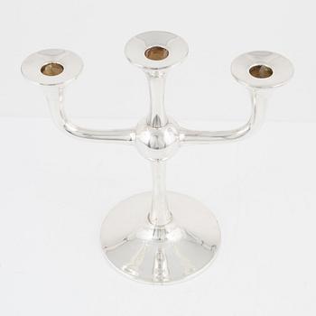 A Norwegian Silver Candelabra, Karl Jørgen Otteren, late 20th century.