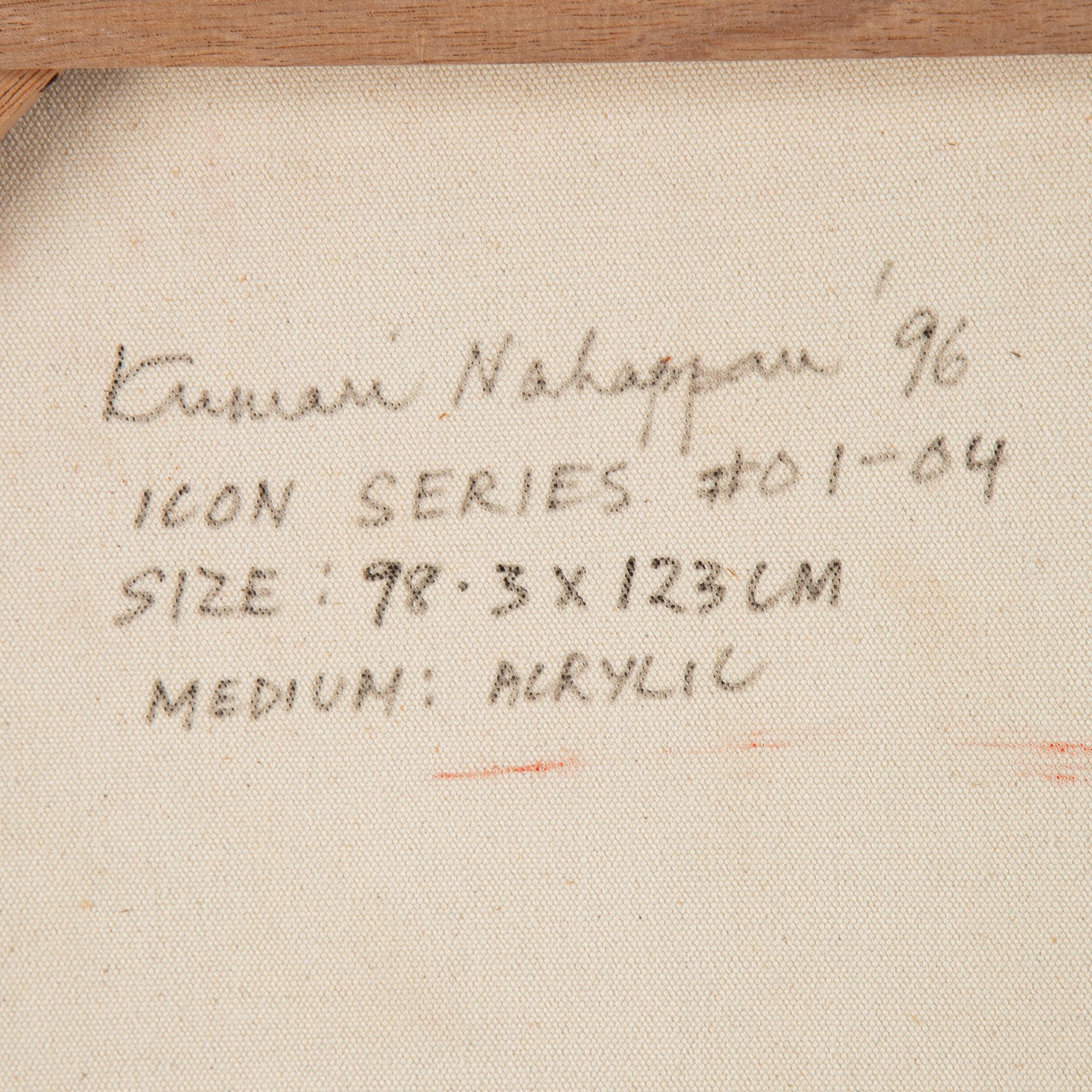 Kumari Nahappan, akryl på duk, signerad och daterad -96 a tergo.