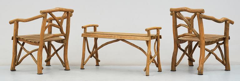 TRÄDGÅRDSMÖBEL, 5 delar, 1900-tal.