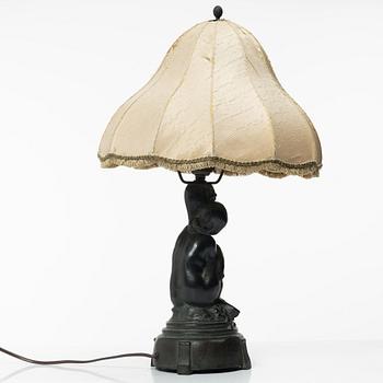 Axel Gute, Table lamp, Herrman Bergman, early 20th century.
