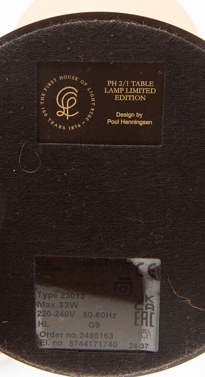 Poul Henningsen, Table lamp, "PH2/1 Dusty Terracotta", Louis Poulsen, Denmark, Limited Edition, 2024.