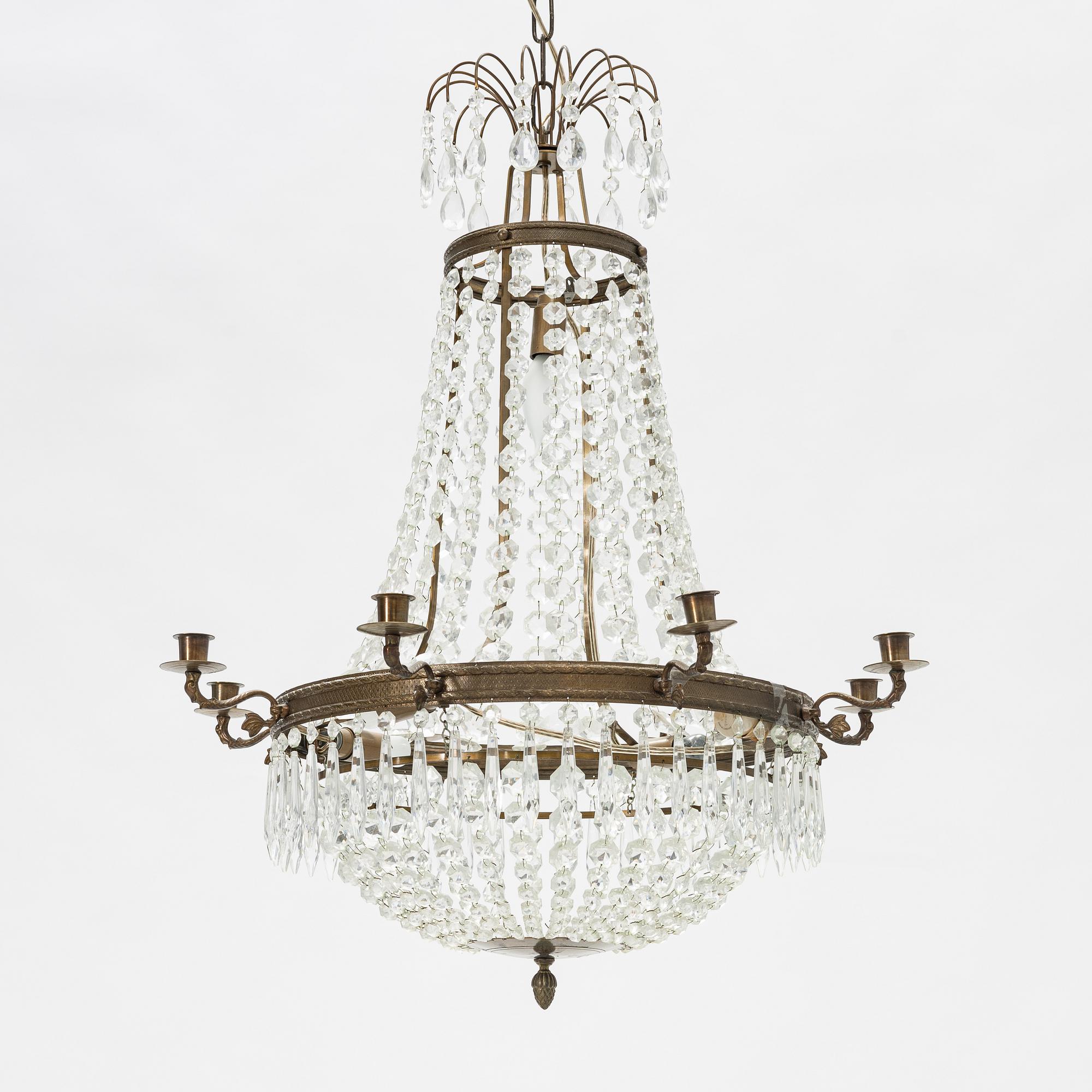 A Gustavian style chandelier, 20th Century.